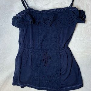 Aeropostale Blue Flower Top
